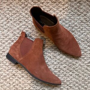 Cole Haan Brown Suede Ankle Boots